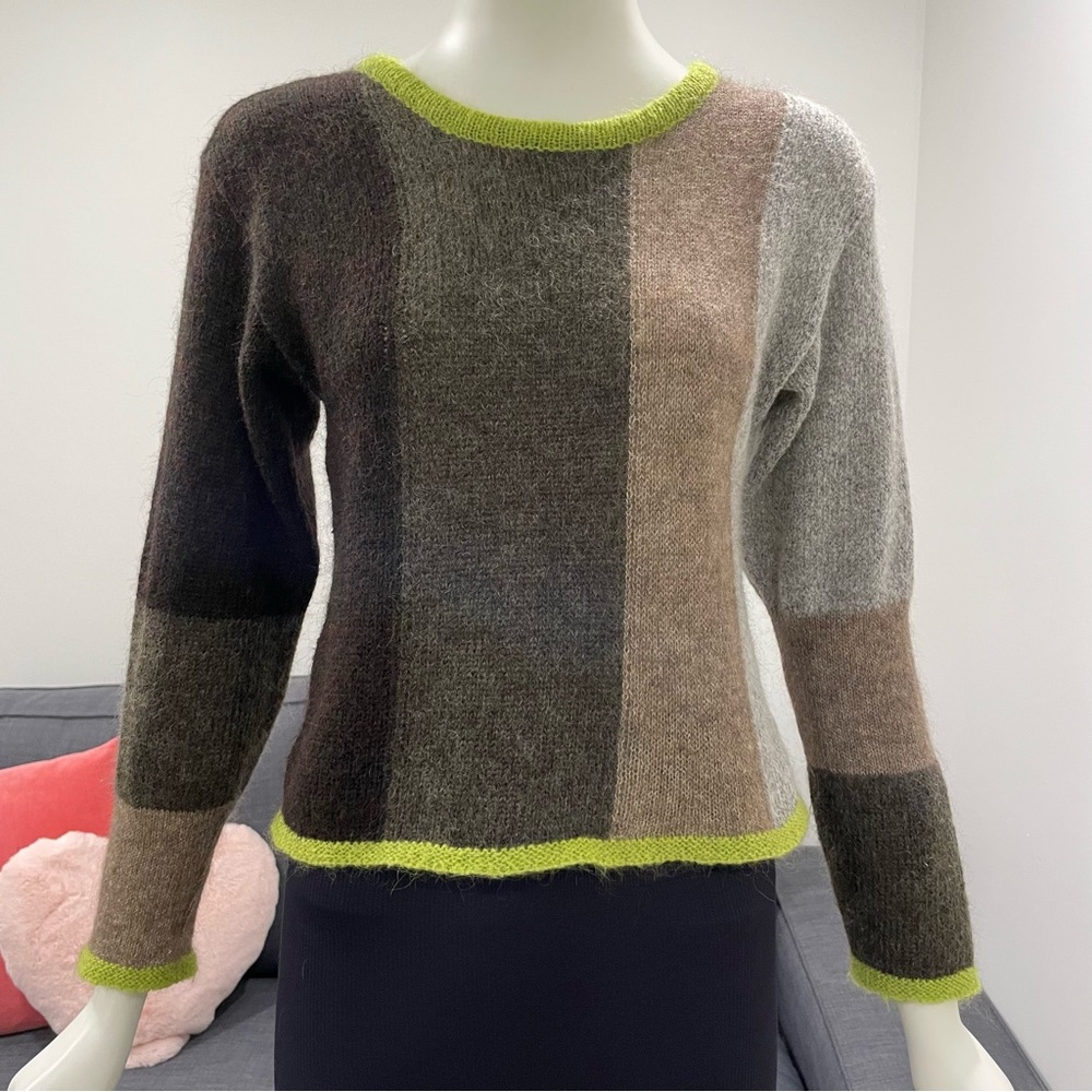 COUSIN JOHNNY by Anthropologie Mohair Blend Crewneck Pullover Sweater Size M